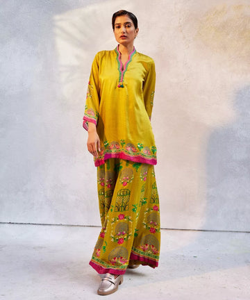 Citrin yellow sharara set