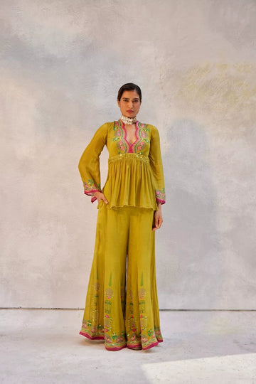 Ochre yellow Pant Set