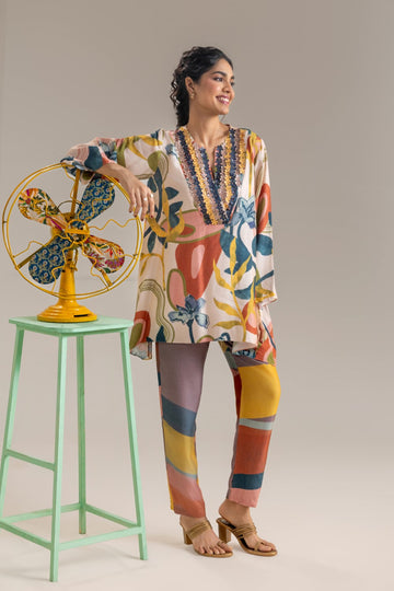 Flora embellished co-ord set