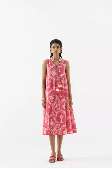Areca Palm A-Line Dress
