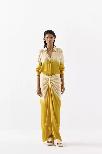 Dawn Draped Shirt Dress