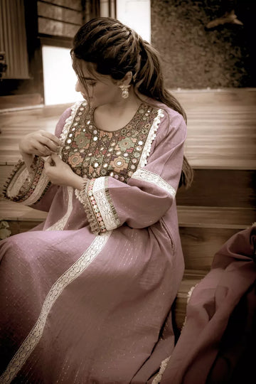 jashna lavender suit set
