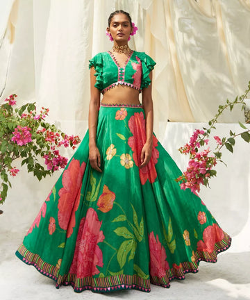 Green Lehenga