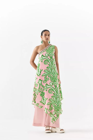 La Paz One Shoulder Kurta And Pants