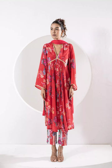 Madhubala Red Suit set