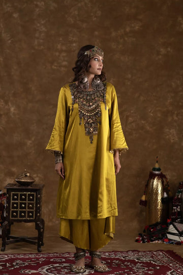 Shaira Mustard and Olive Green 3 pc set