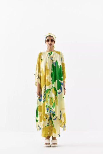 Yellow Rose Kimono Kurta & Pants