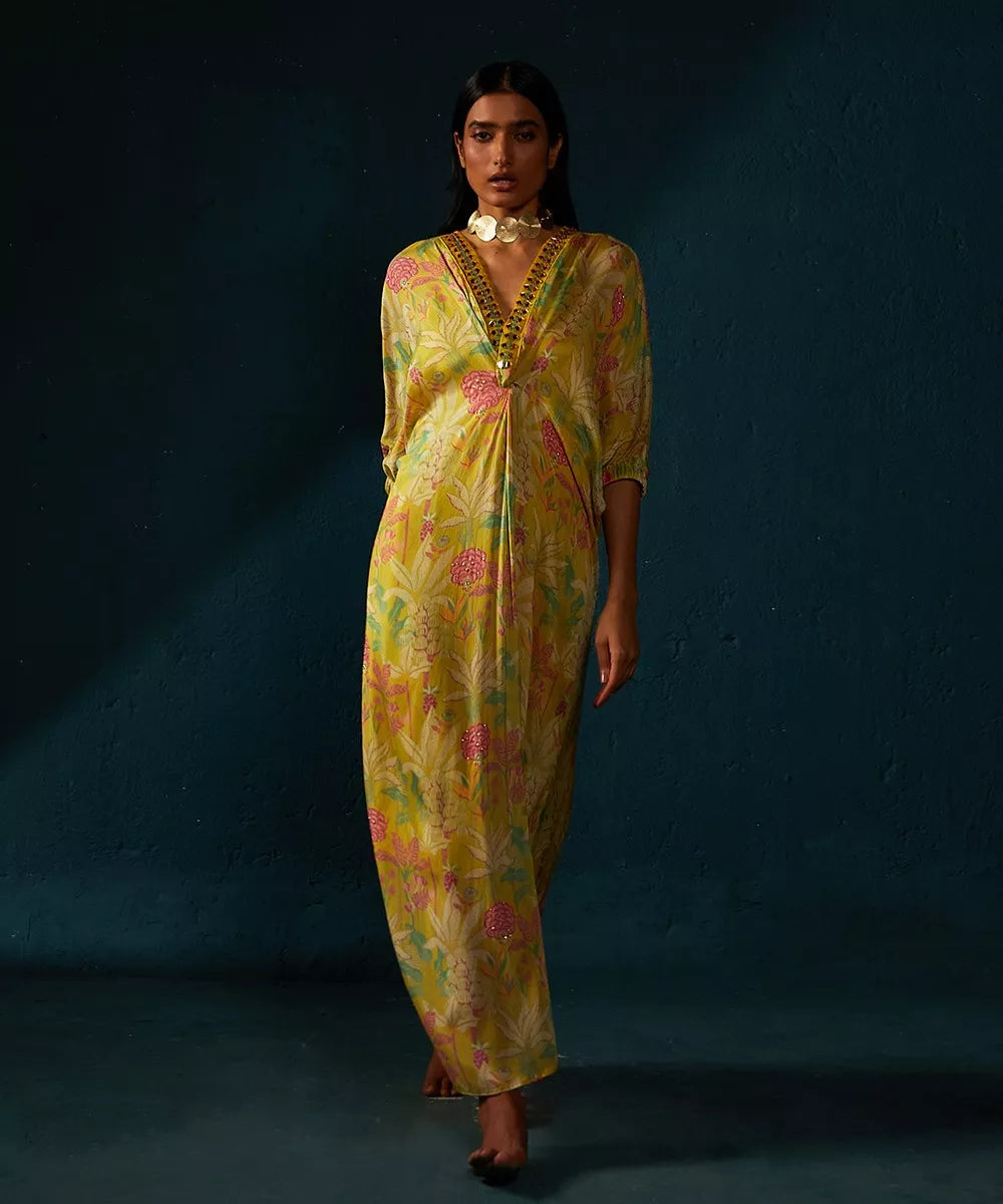 Yellow Long Kaftan