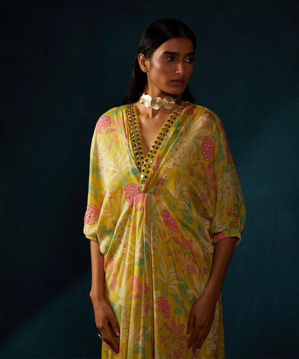 Yellow Long Kaftan