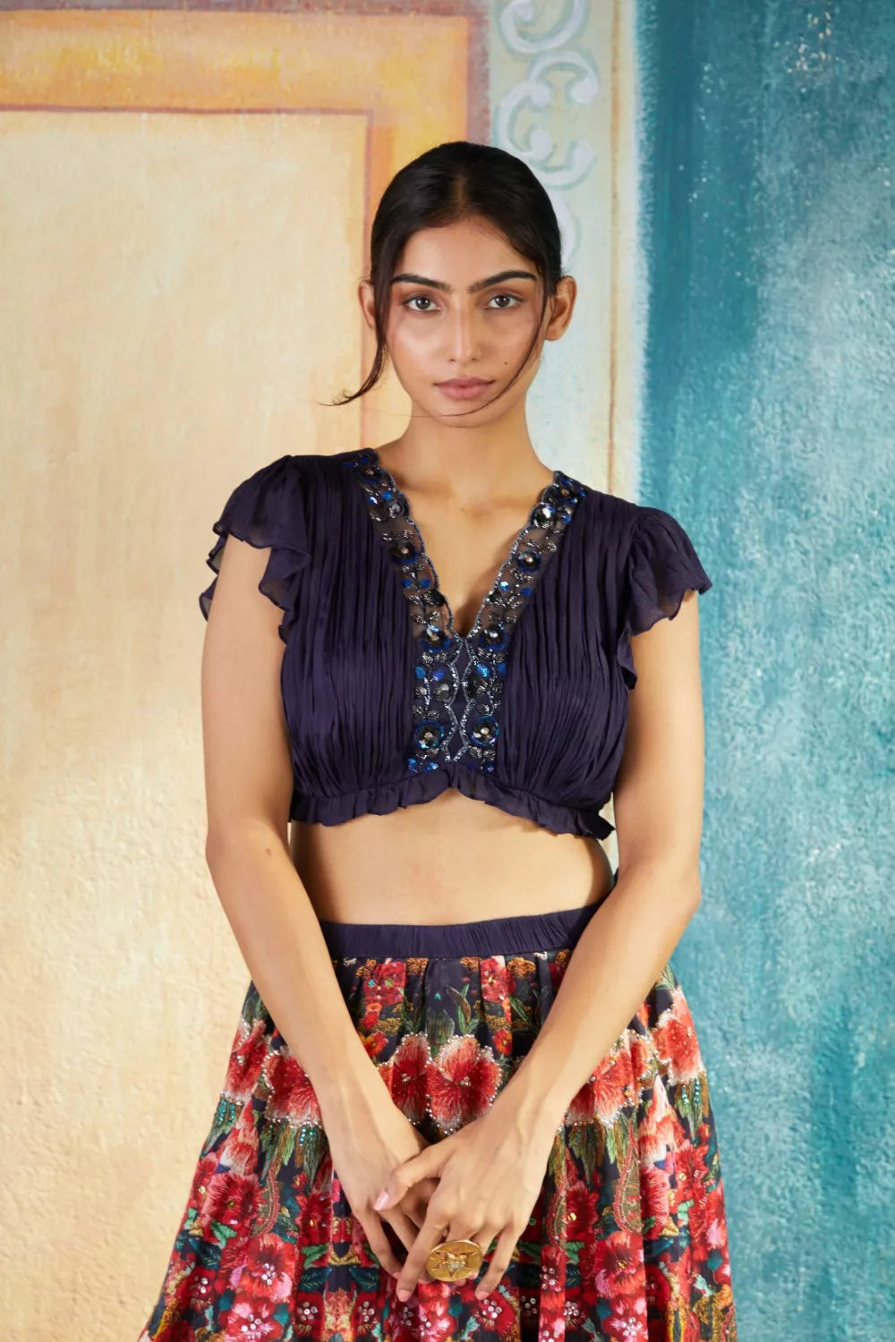 Navy lehenga Set