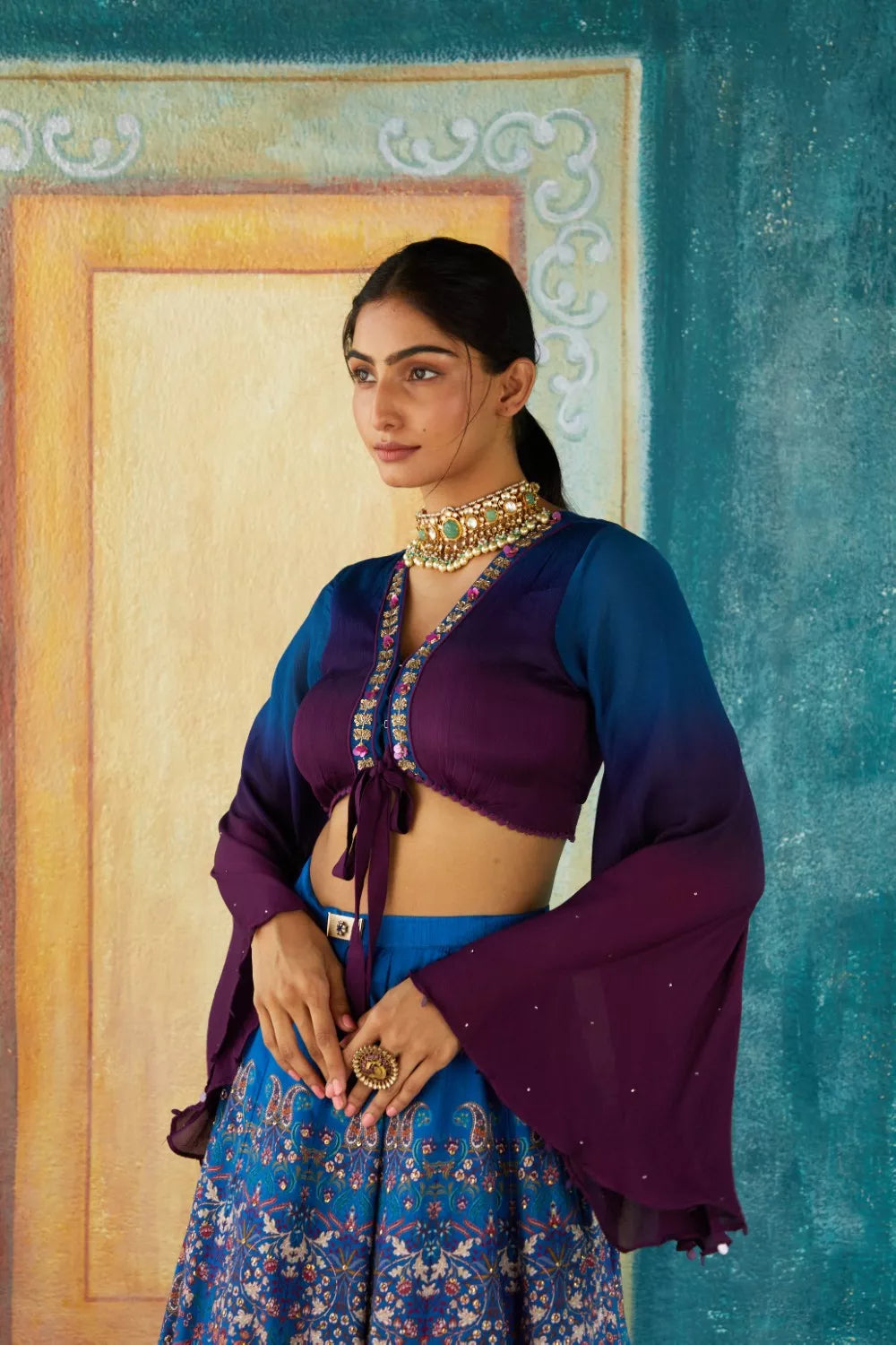 Blue lehenga Set