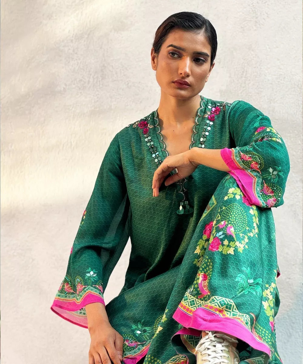 Bottlegreen sharara set