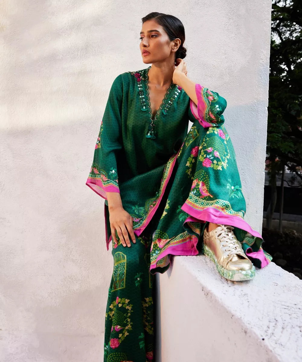 Bottlegreen sharara set