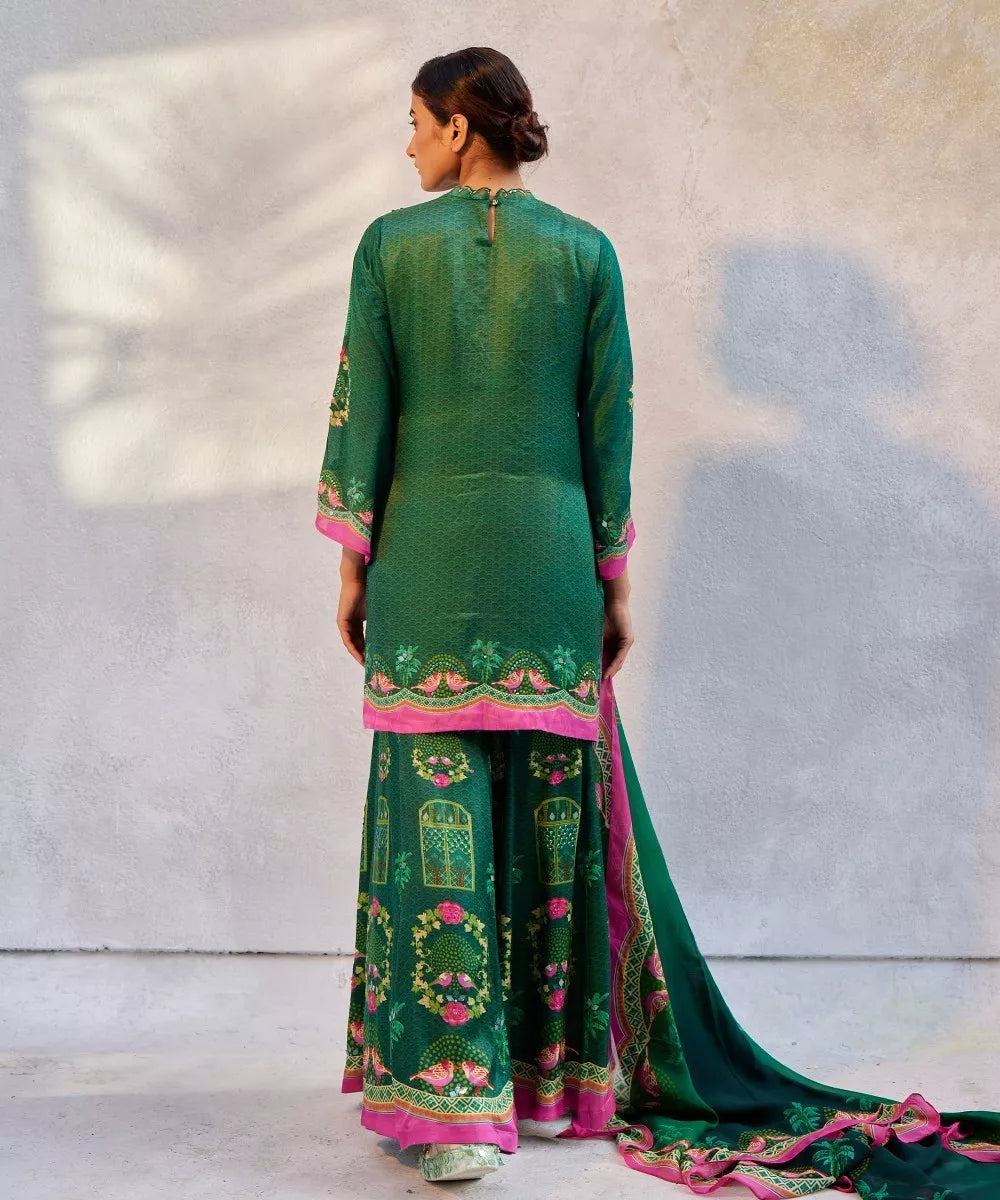 Bottlegreen sharara set