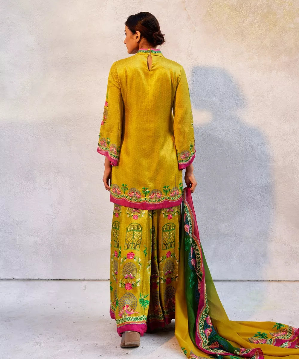 Citrin yellow sharara set