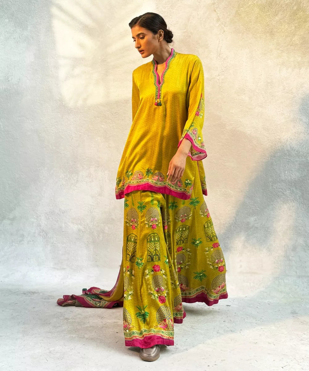 Citrin yellow sharara set