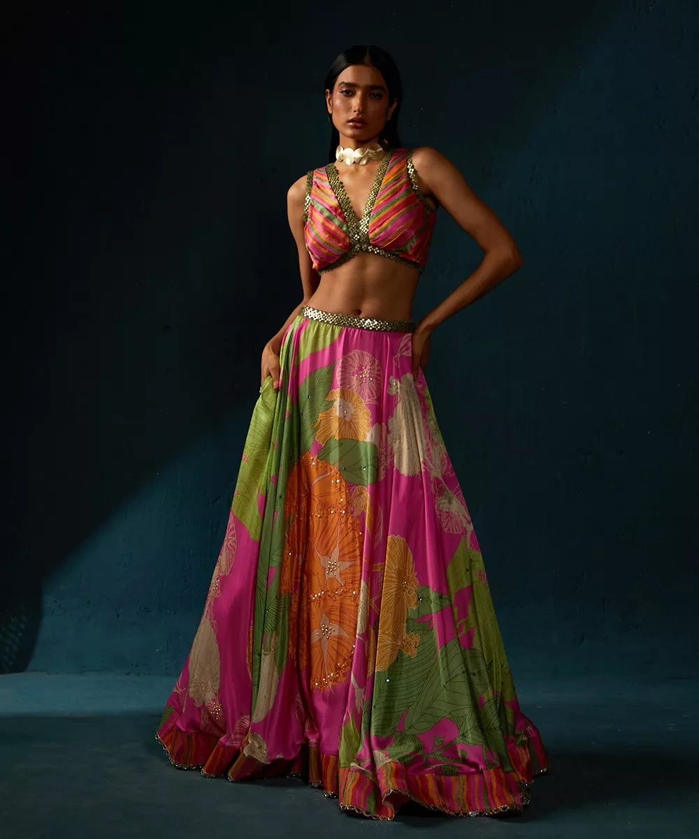 Fuschia Pink Lehenga Set