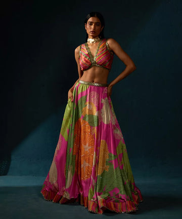 Fuschia Pink Lehenga Set