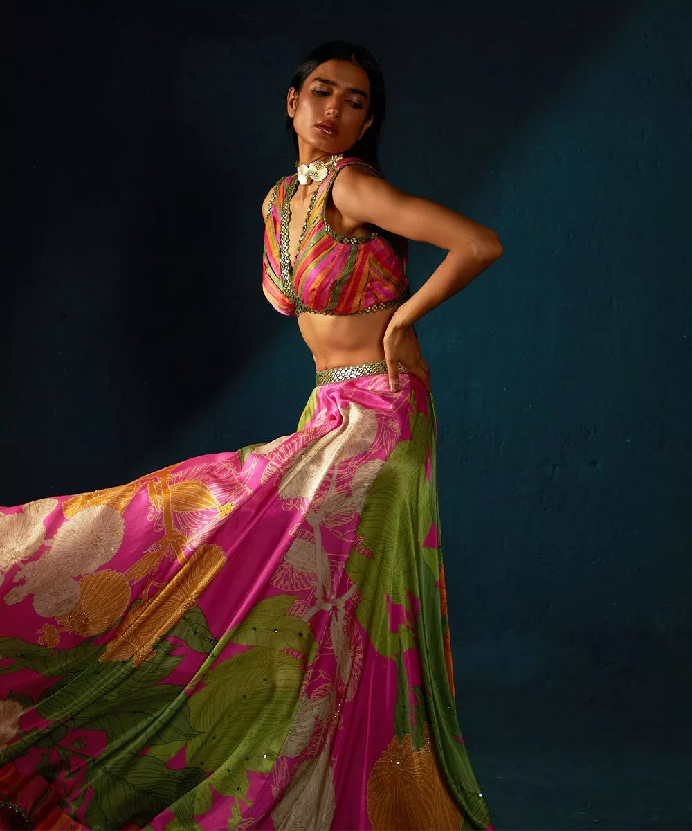 Fuschia Pink Lehenga Set