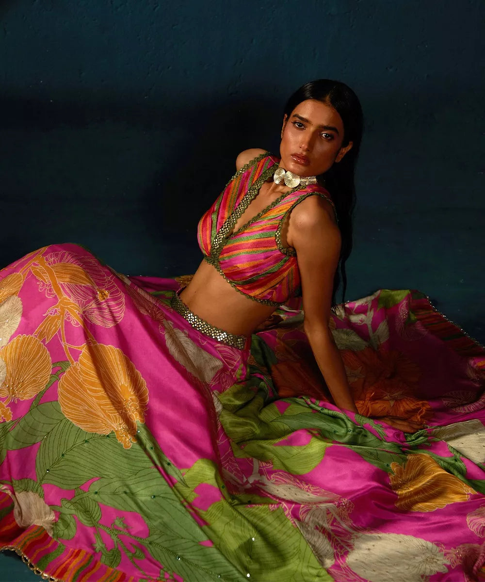 Fuschia Pink Lehenga Set