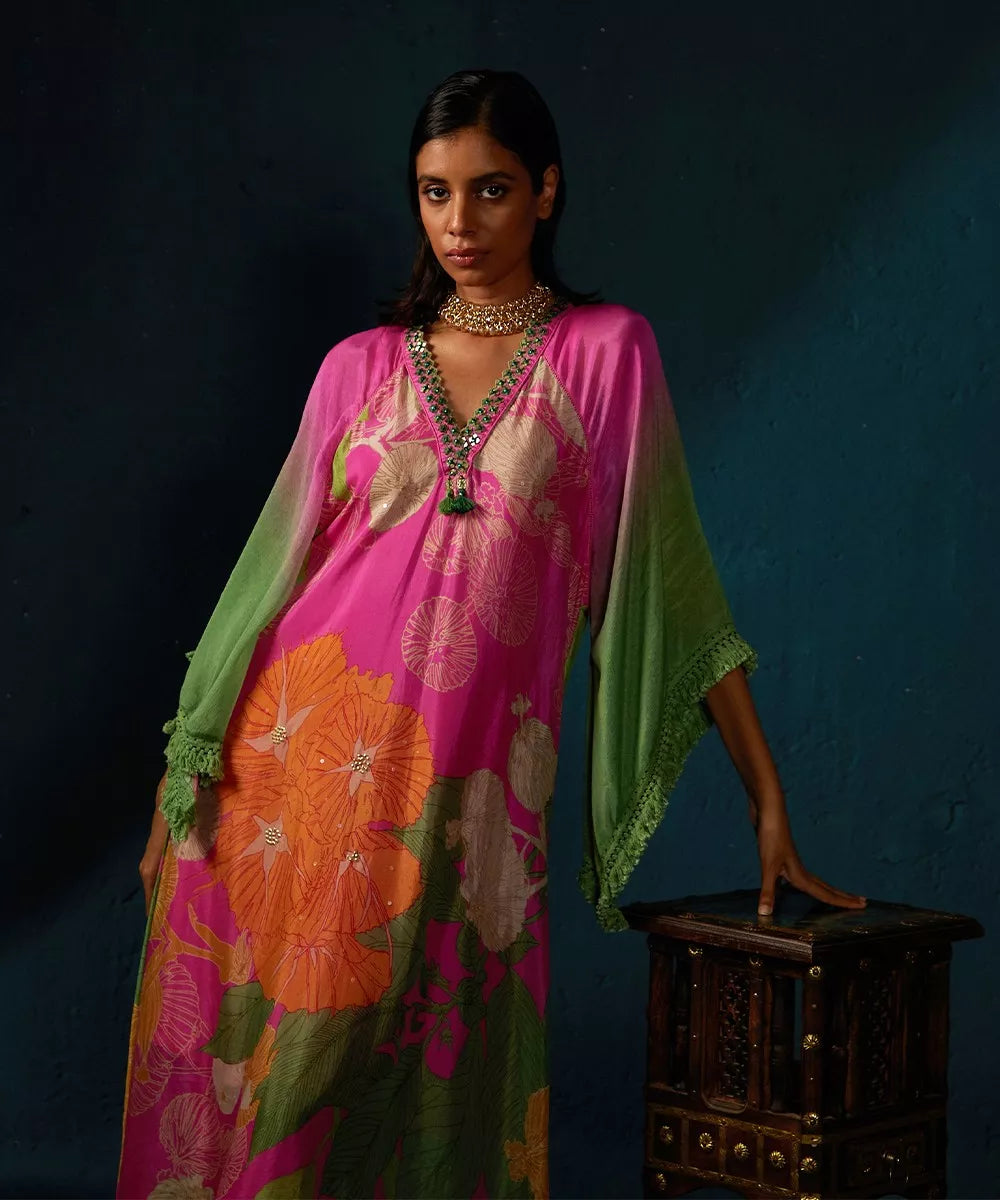 Fushia Pink Chiffon Cord Set