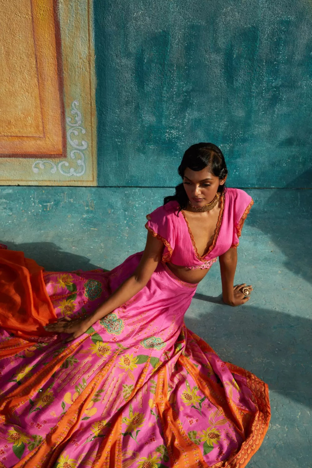 Fushia Pink lehenga Set