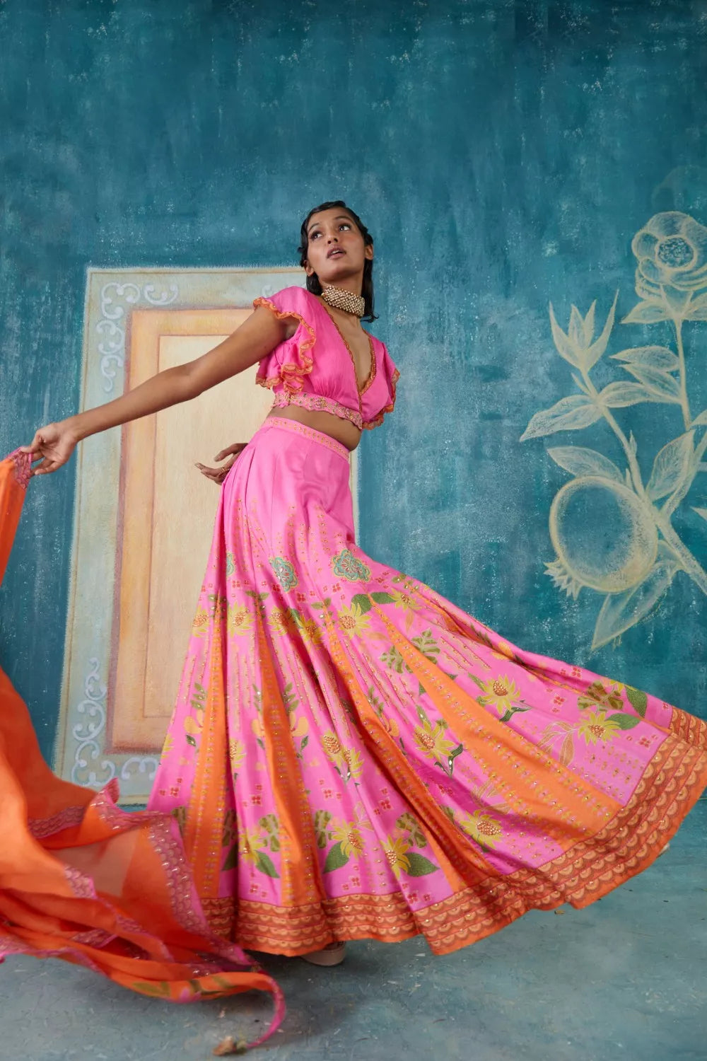 Fushia Pink lehenga Set