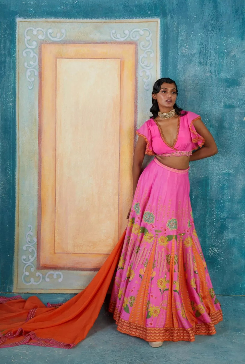 Fushia Pink lehenga Set