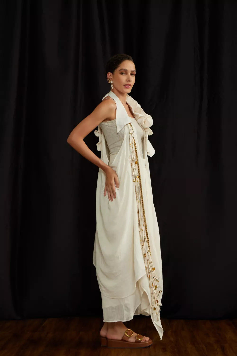Jhalar Frill Jacket set