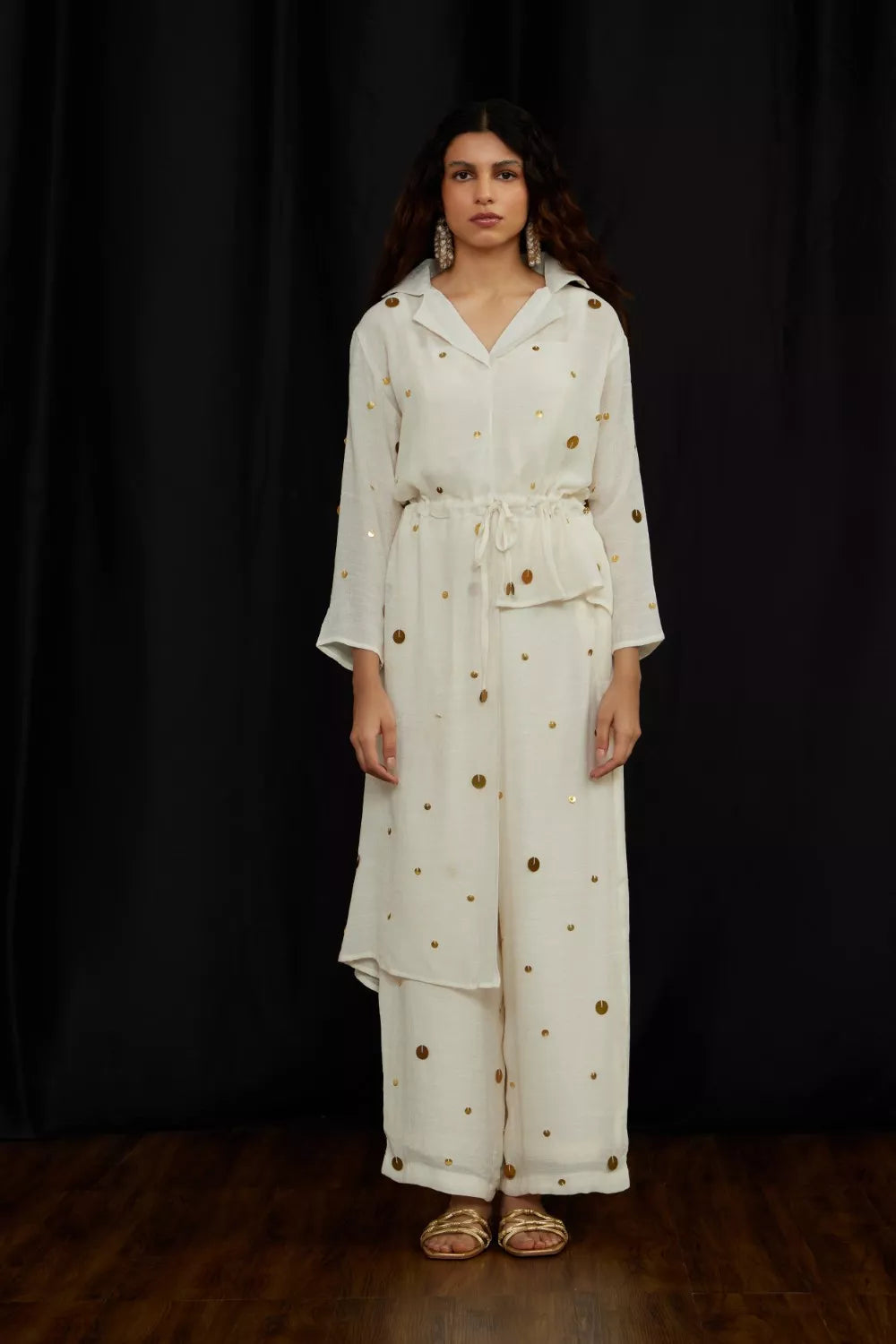 Long and Short Drawstring Tunic Set