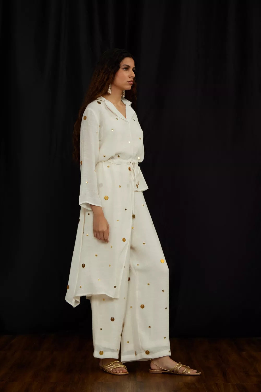 Long and Short Drawstring Tunic Set