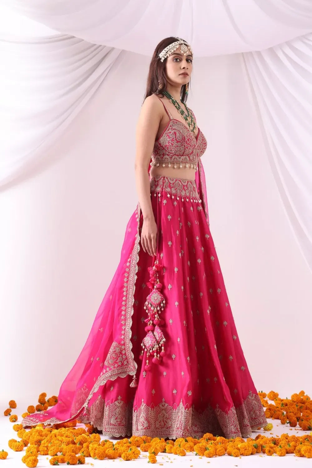 Magenta Lehenga Set