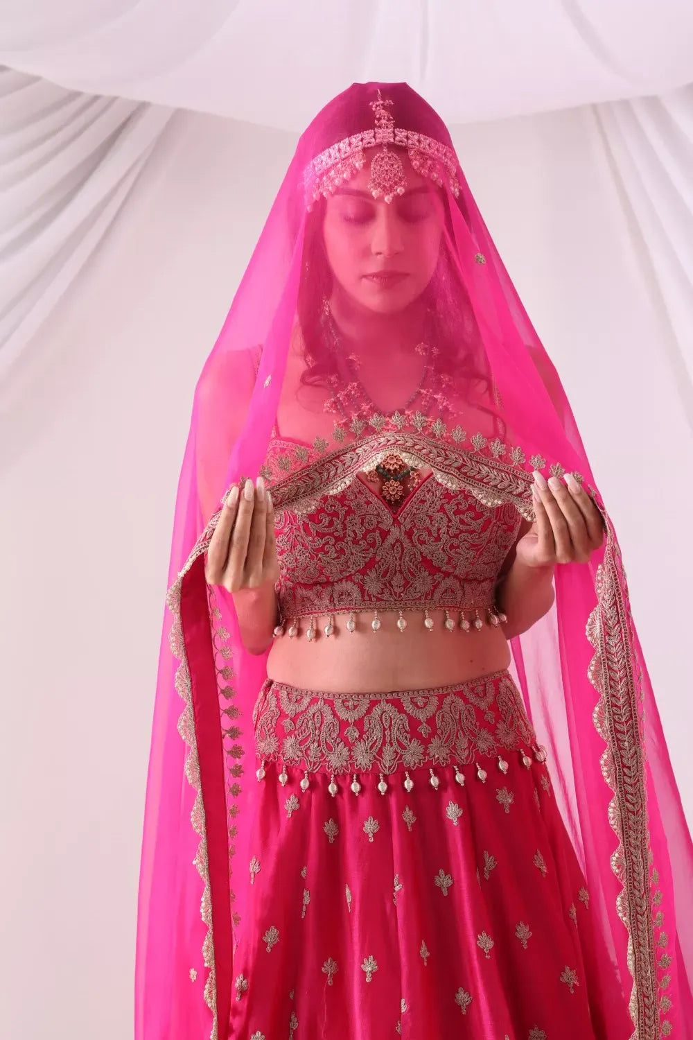 Magenta Lehenga Set