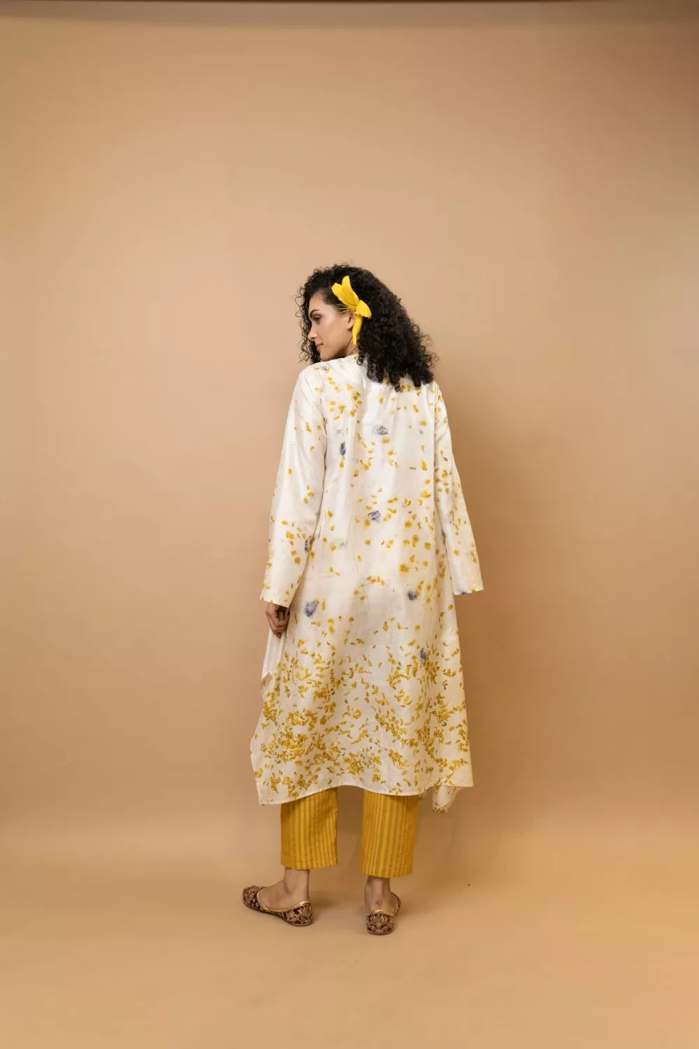 Marigold and rose petals long tunic
