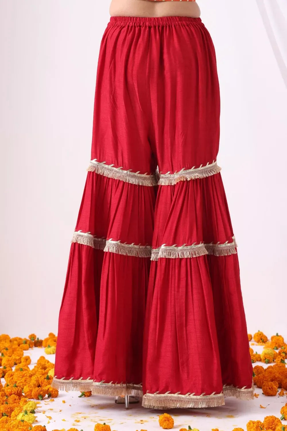 Maroon Jacket with Gharar Set