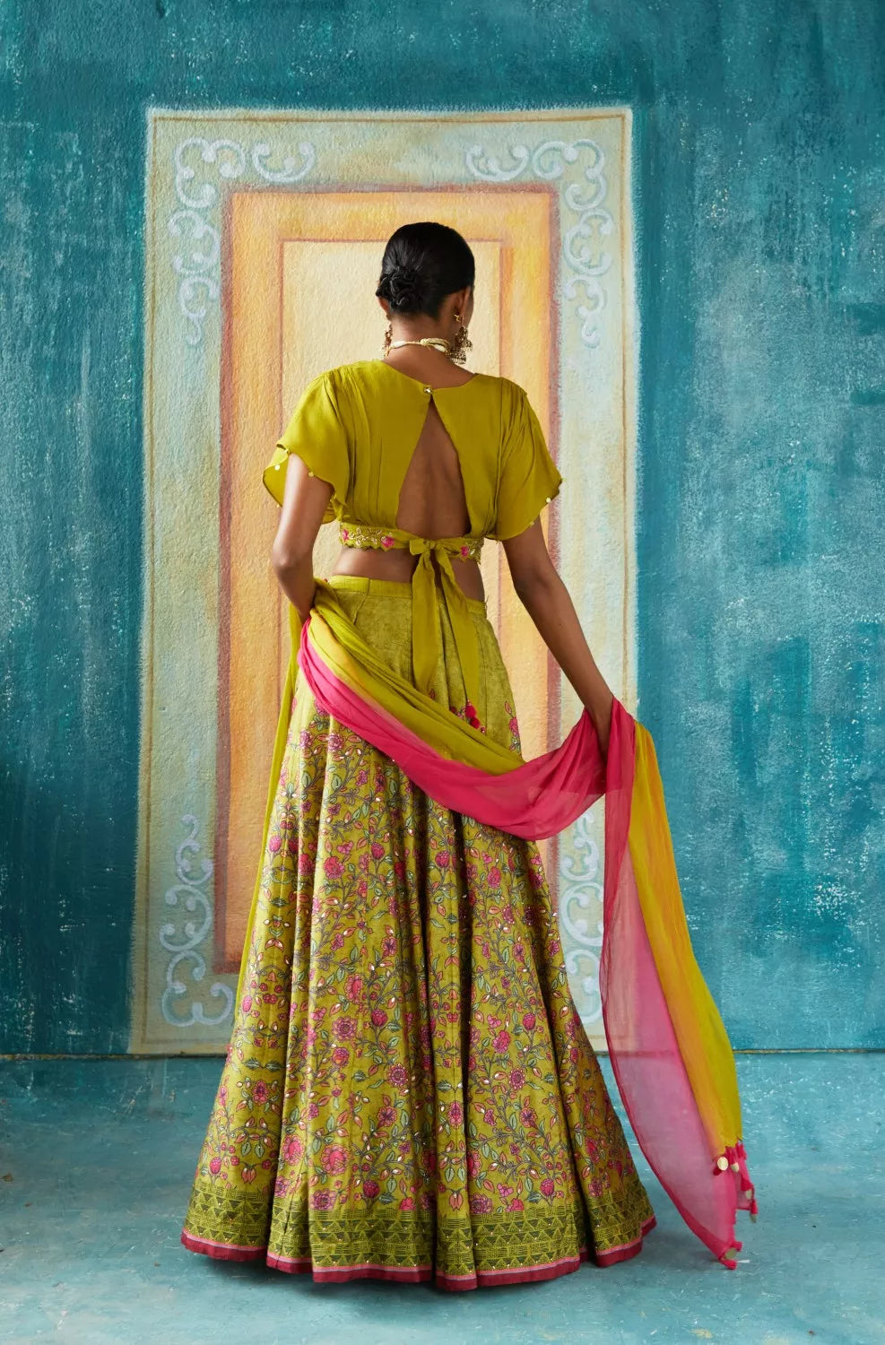 Mehendi lehenga Set