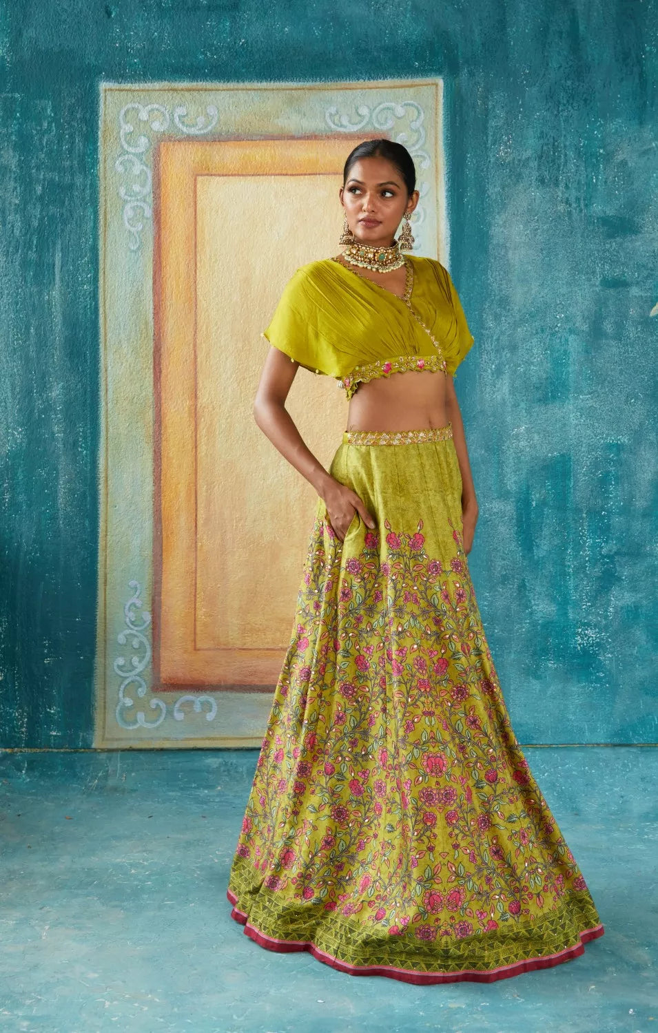 Mehendi lehenga Set