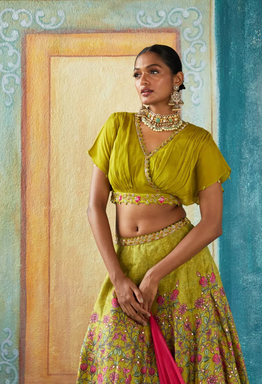 Mehendi lehenga Set