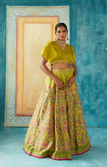Mehendi lehenga Set