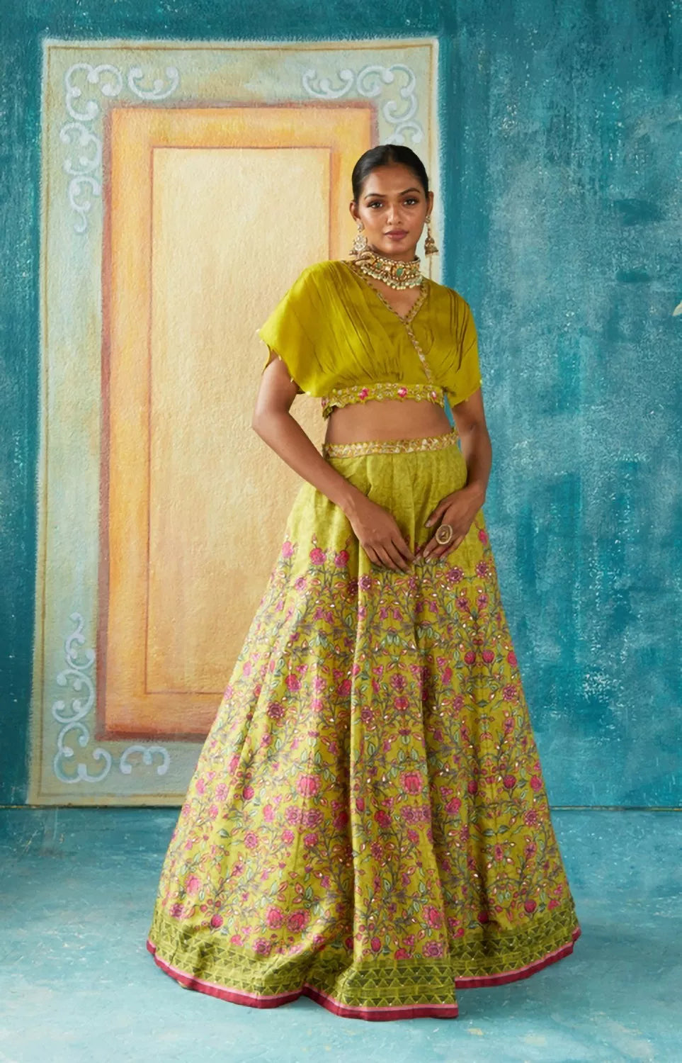 Mehendi lehenga Set