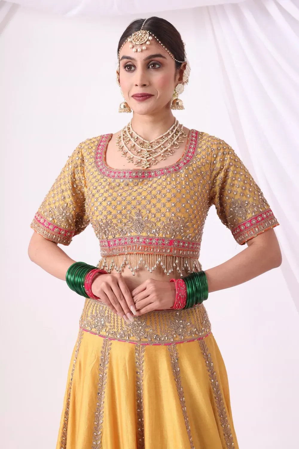 Mustard Lehenga Set