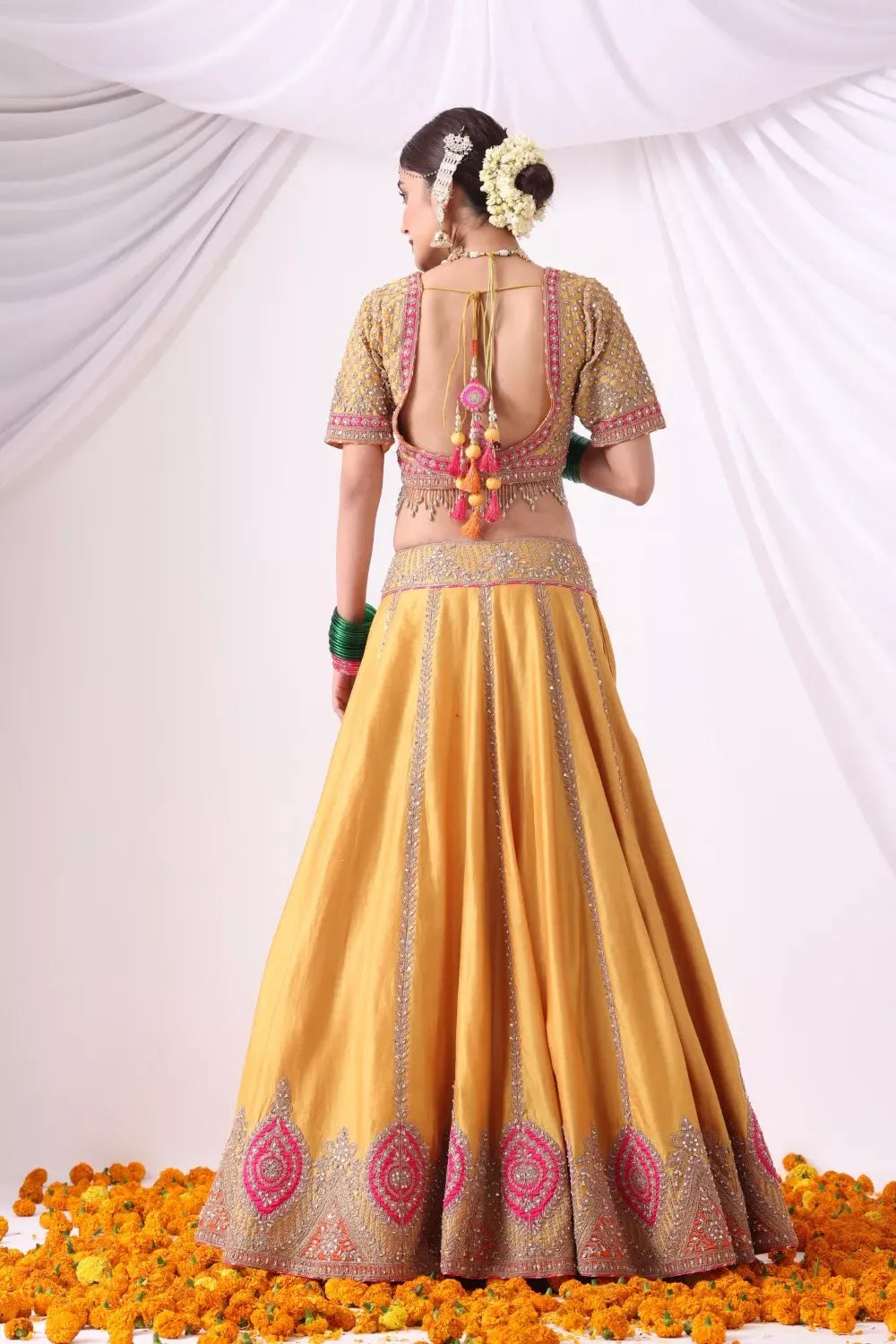 Mustard Lehenga Set