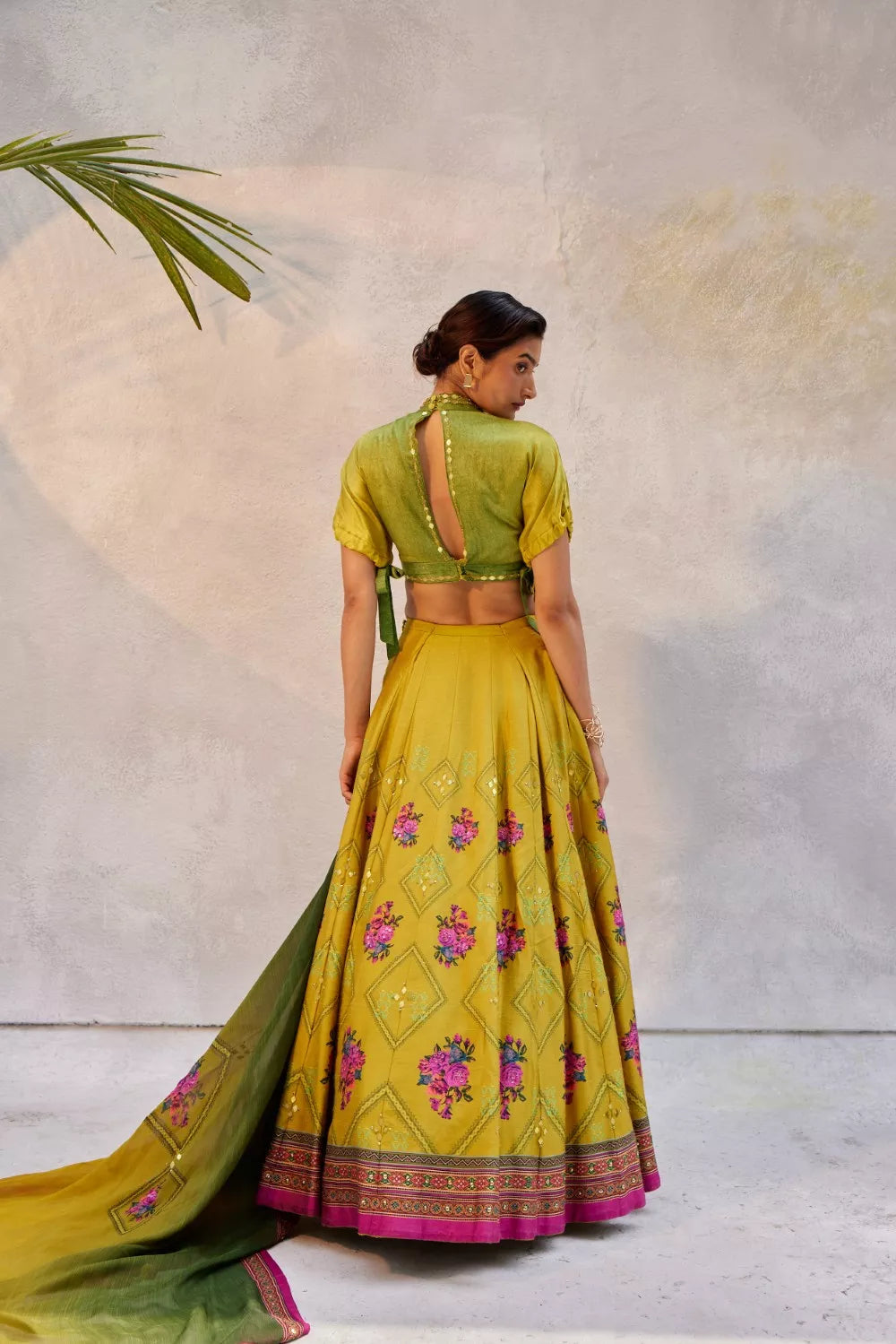 Ochre yellow lehenga Set