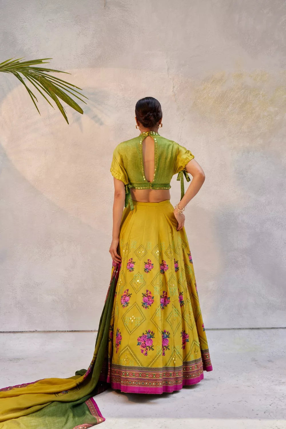 Ochre yellow lehenga Set