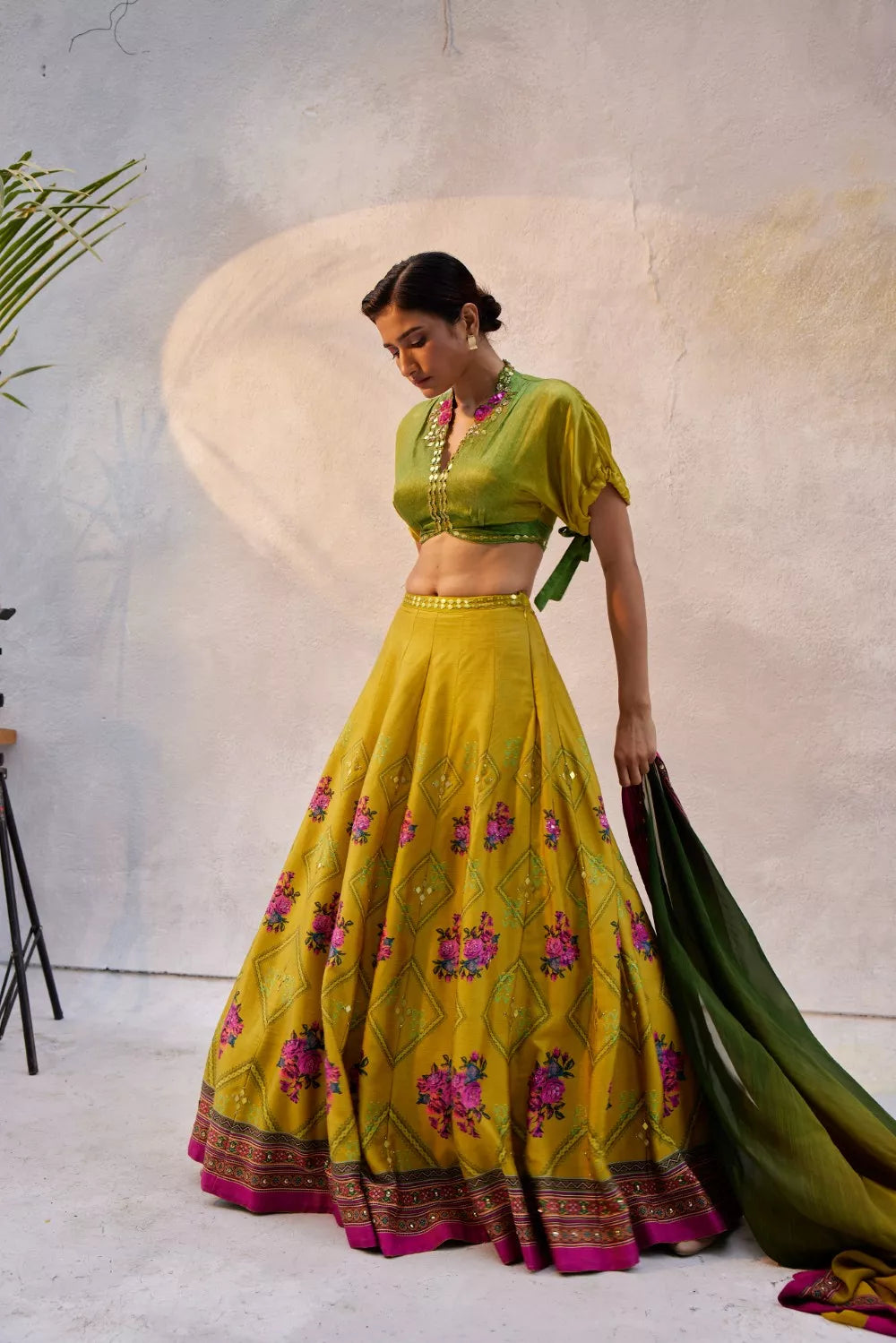 Ochre yellow lehenga Set