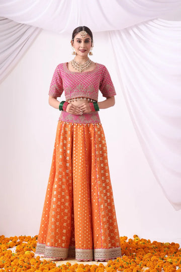 Orange Lehenga Set
