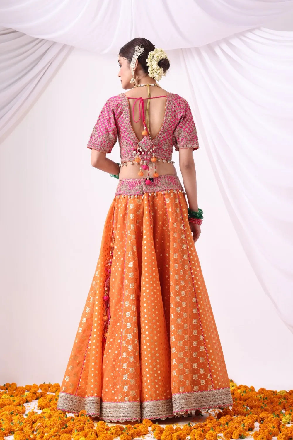 Orange Lehenga Set