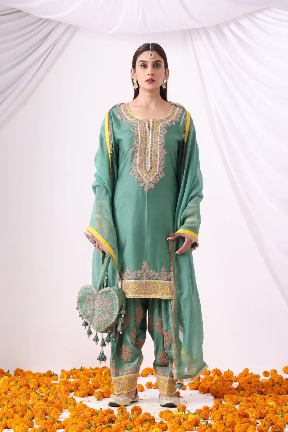 Pastel Green Suit with Salwar