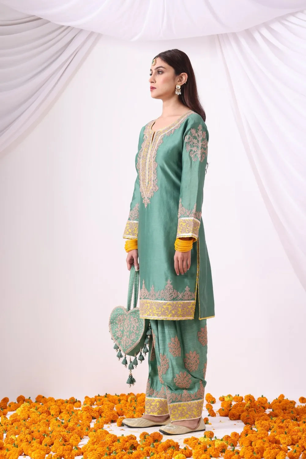 Pastel Green Suit with Salwar