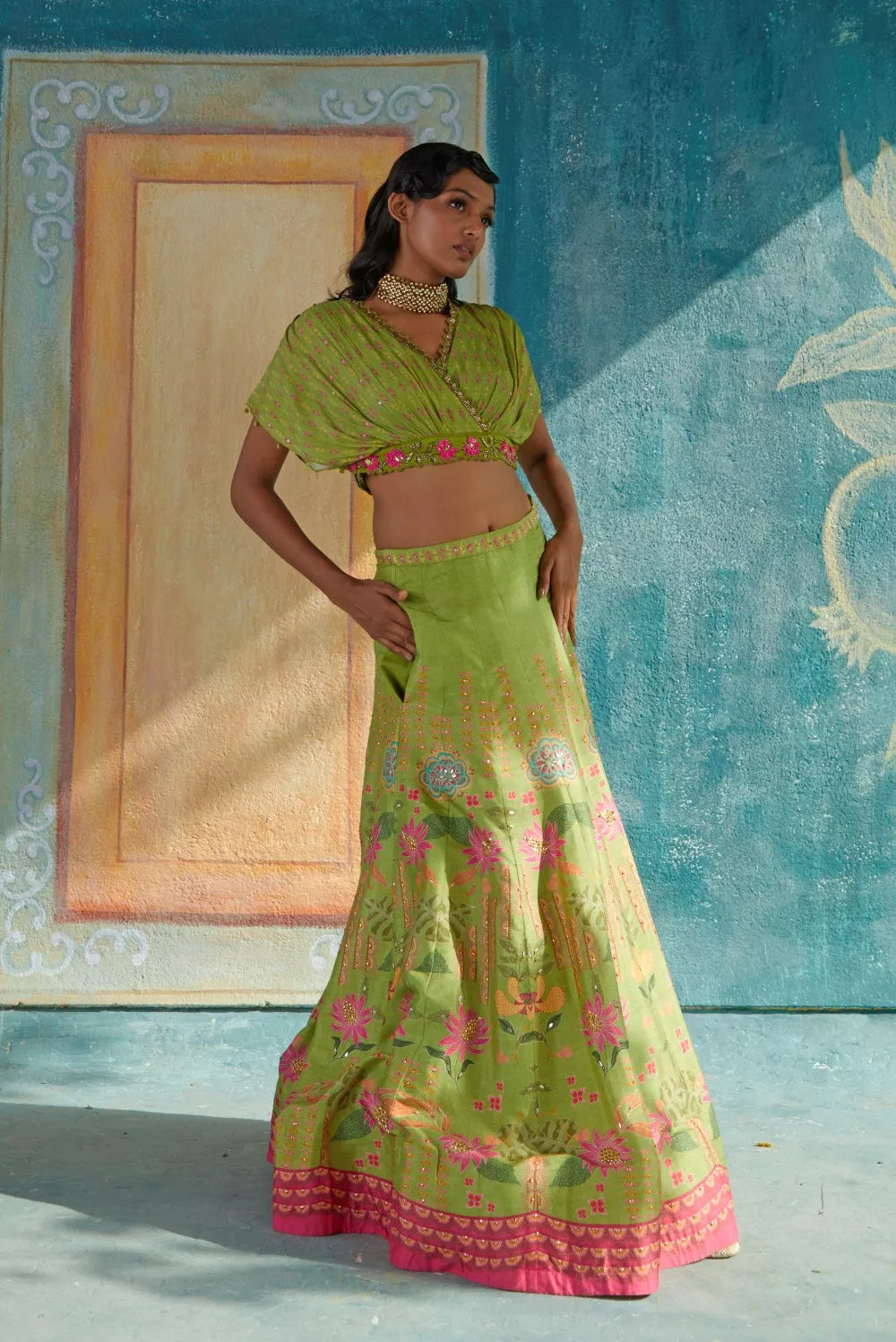 Pgreen lehenga Set